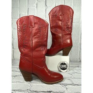 Women's Red Heeled Cowboy Boots